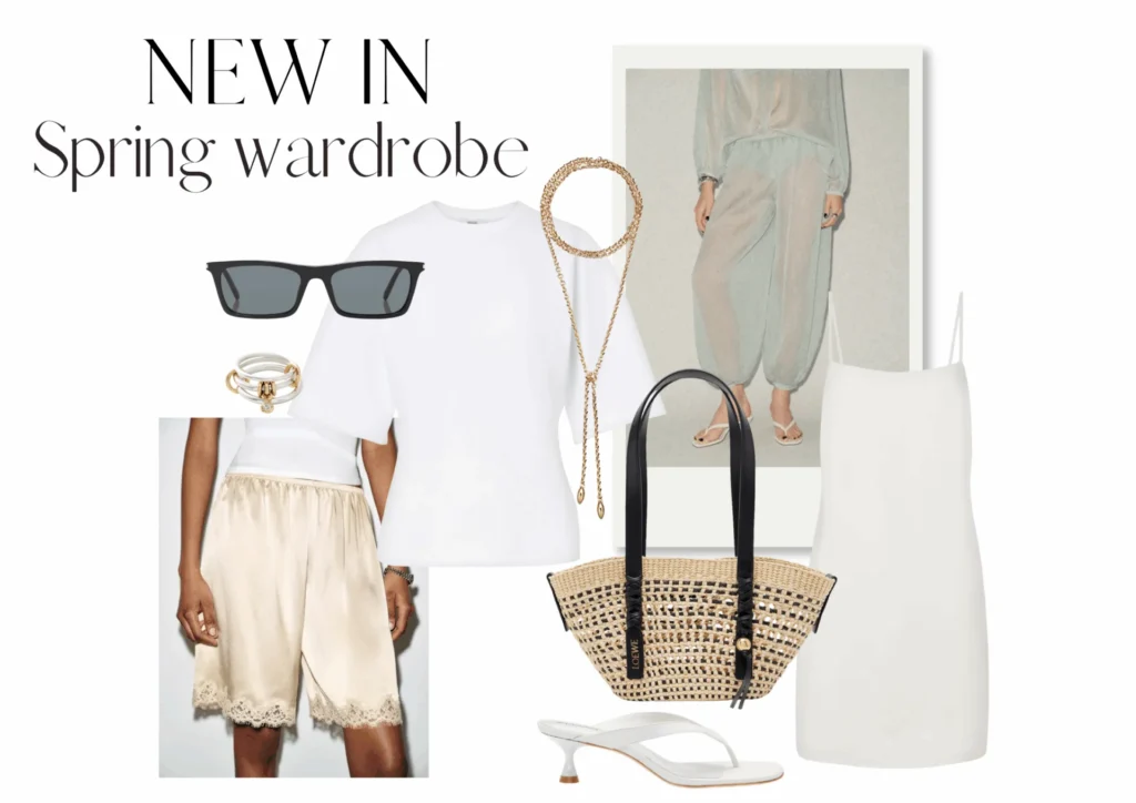 Spring wardrobe edit with neutral tones and effortless styling