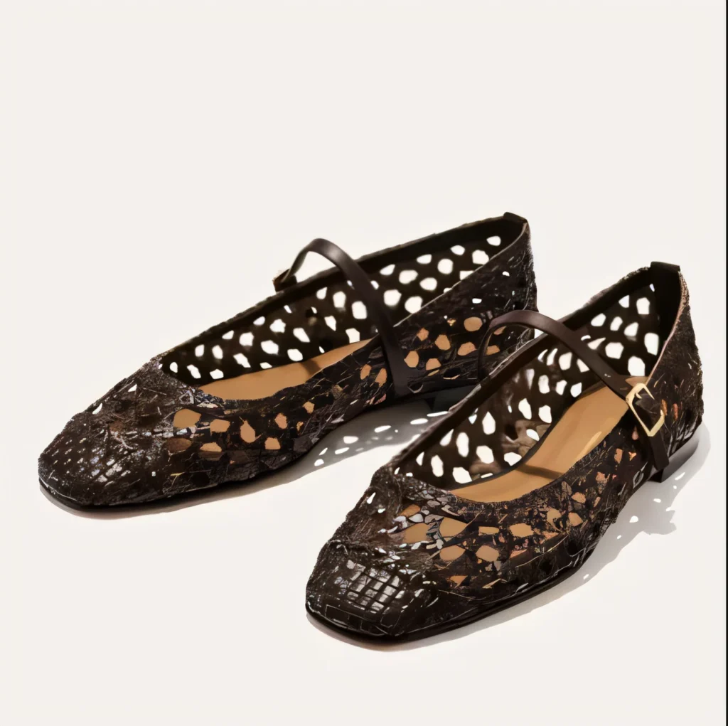 Margaux Fonteyn Jane handwoven flat in neutral tone