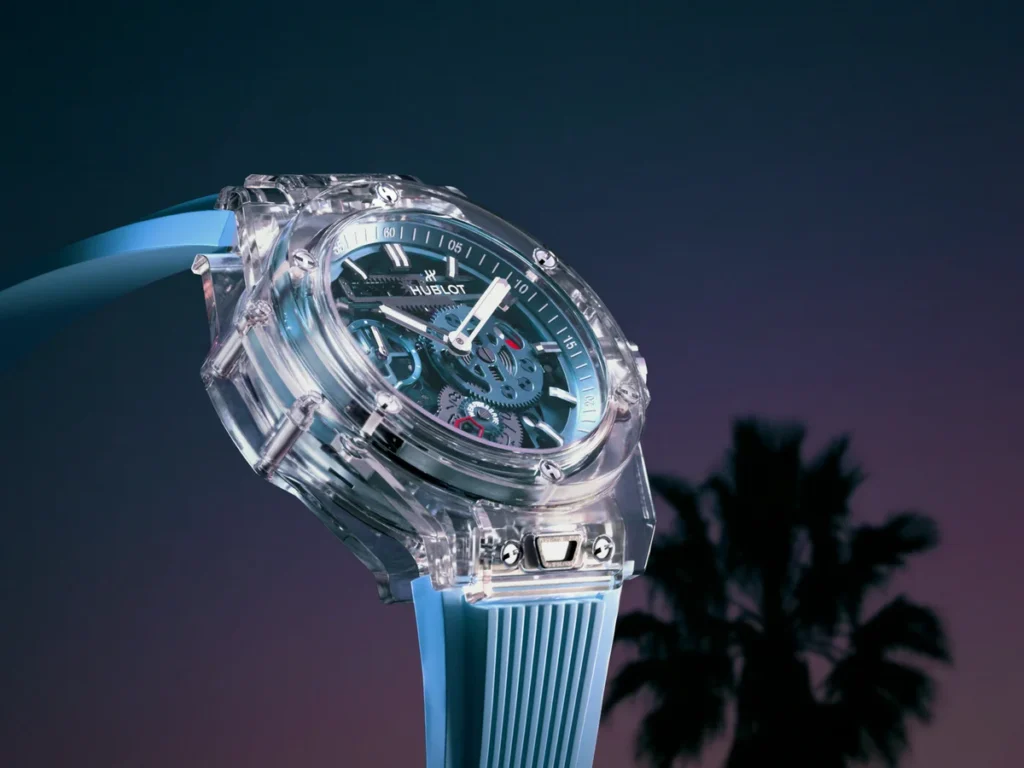 Hublot Big Bang Sapphire Sky Blue with clear sapphire case