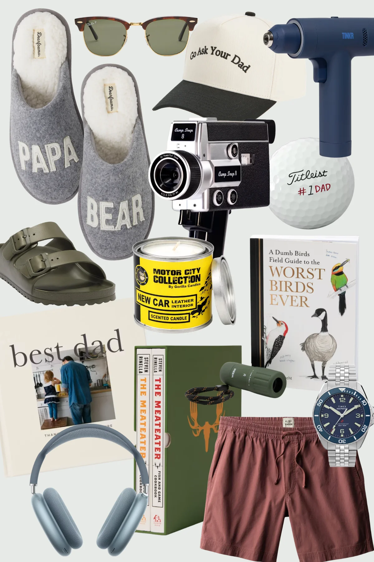 Collage of Father's Day gift ideas for every kind of dad