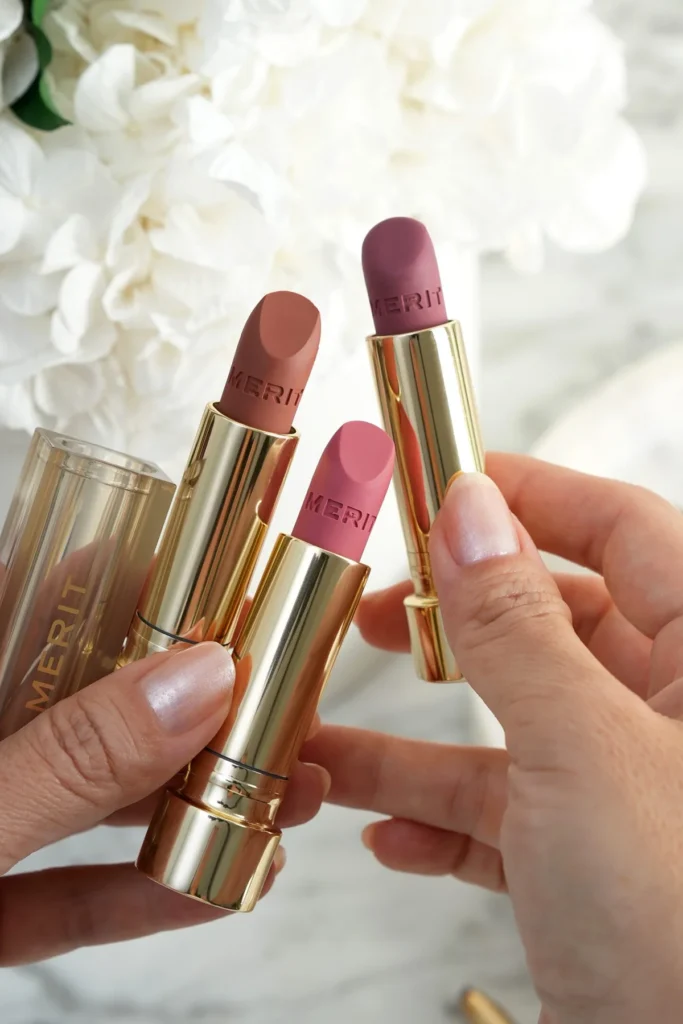 Merit Signature Lip Blush lipstick review close-up