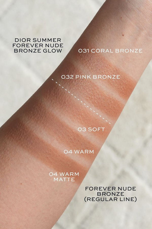 Dior Forever Nude Bronze swatch color chart