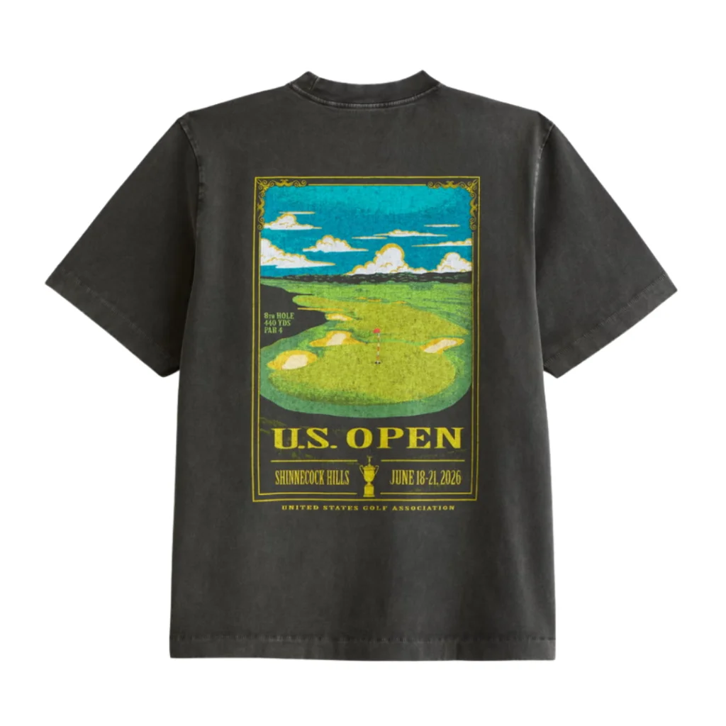 Dark grey t-shirt with vintage U.S. Open golf graphic