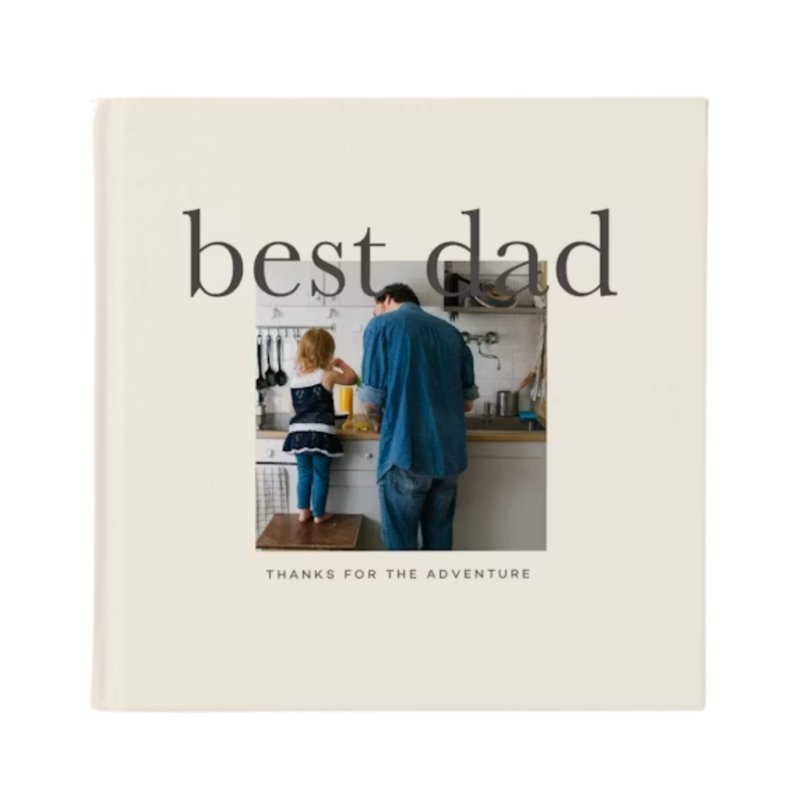 Papa bear slippers and best dad photo book gift set
