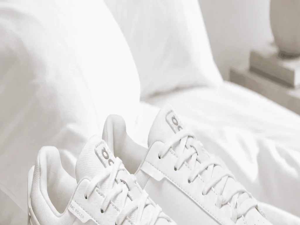 White sneaker hero shot for the eight-pair white sneaker guide