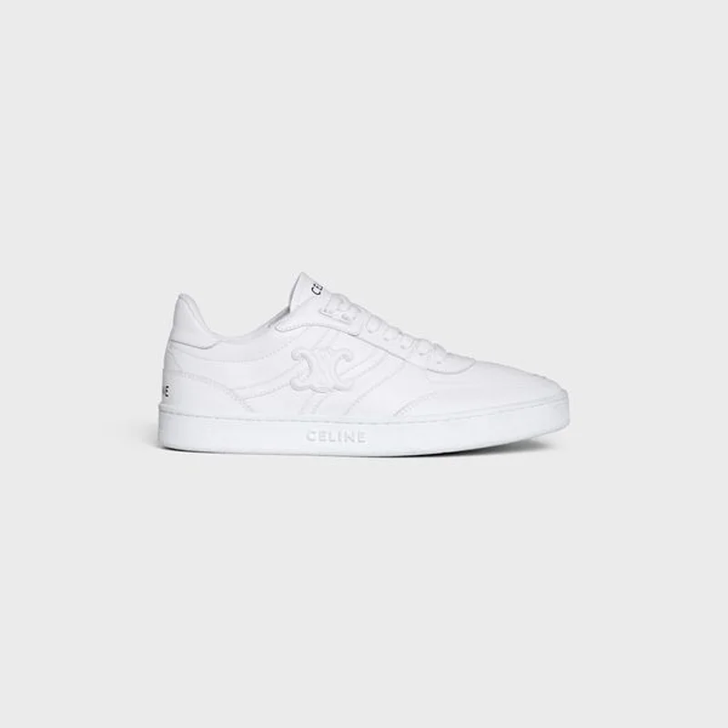 White Celine CT-11 calfskin trainer in classic shape